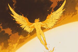 Icarus aflame